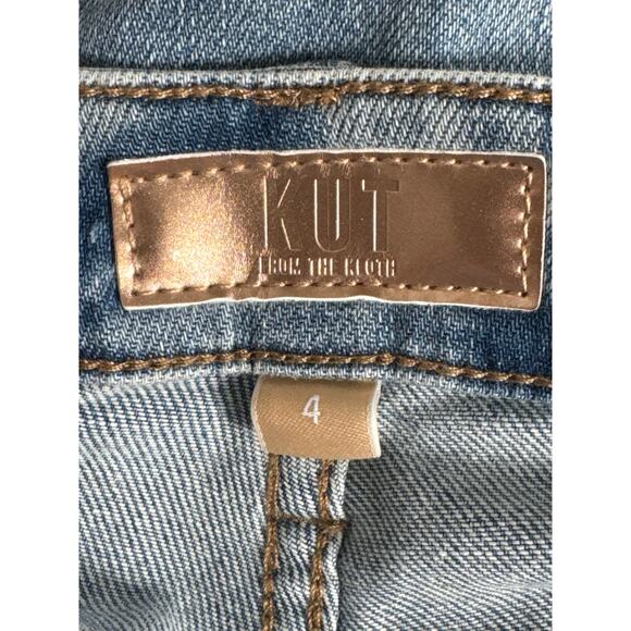 NWT Kut From The Kloth Kelsey High Rise Fab Ab Ankle Flare Medium Wash Size 4 - Picture 6 of 13